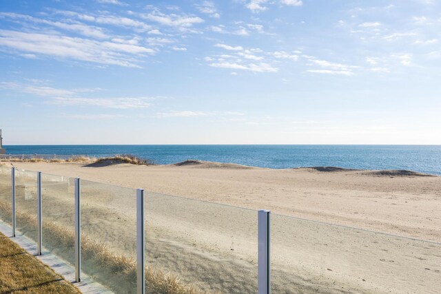 property view of water featuring a view of the beach