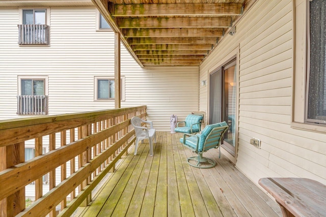 view of wooden terrace
