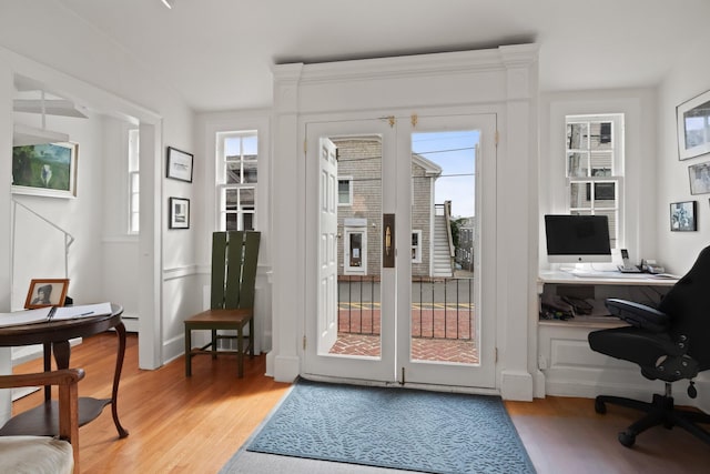 entryway featuring light hardwood / wood-style floors