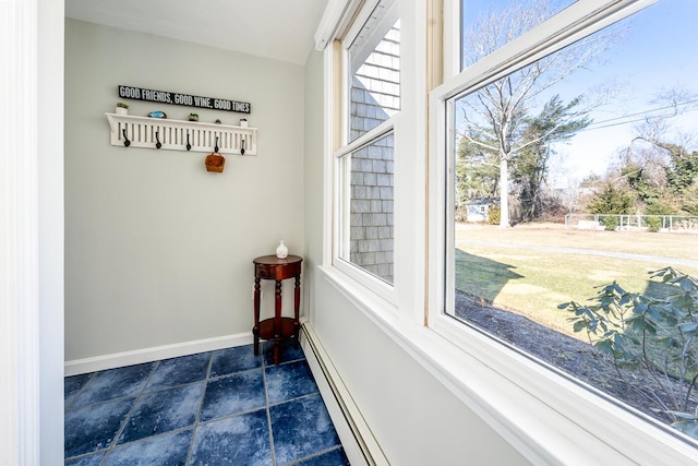 interior space featuring baseboards