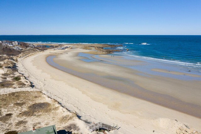 view of water feature featuring a beach view