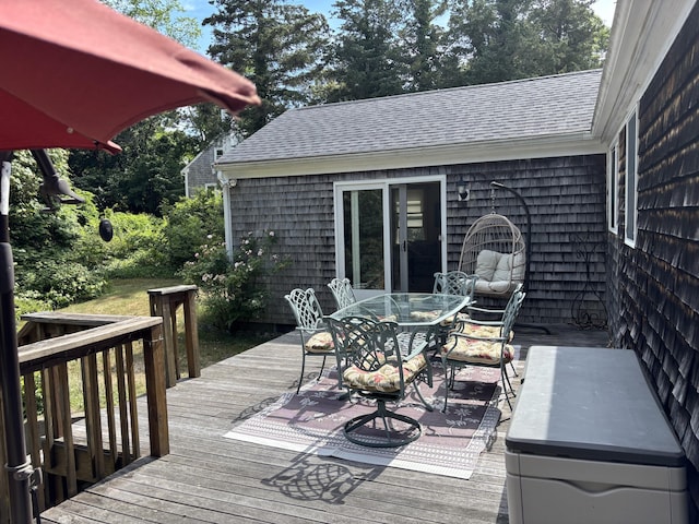 2 Shell Ln, Orleans, MA 02653 - deck with outdoor dining space