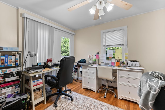 69 Upper County Rd, South Dennis, MA 02660 - office space with light wood-style floors and a ceiling fan