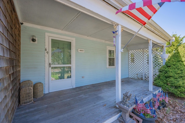 69 Upper County Rd, South Dennis, MA 02660 - view of wooden porch