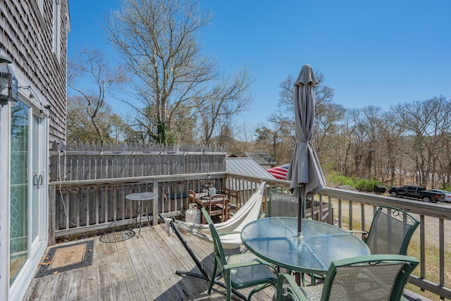 69 Upper County Rd, South Dennis, MA 02660 - deck with outdoor dining space