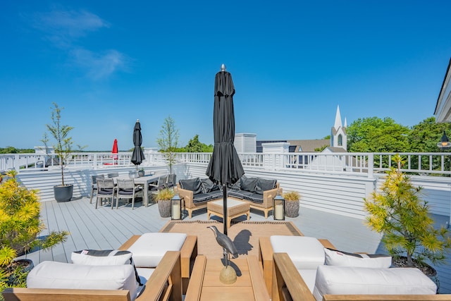 595 Main St Unit 37, Chatham, MA 02633 - deck featuring an outdoor hangout area and outdoor dining area