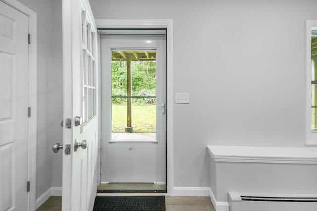 5 Whiffletree Cir, Sandwich, MA 02563 - entryway with a baseboard heating unit, baseboards, and healthy amount of natural light