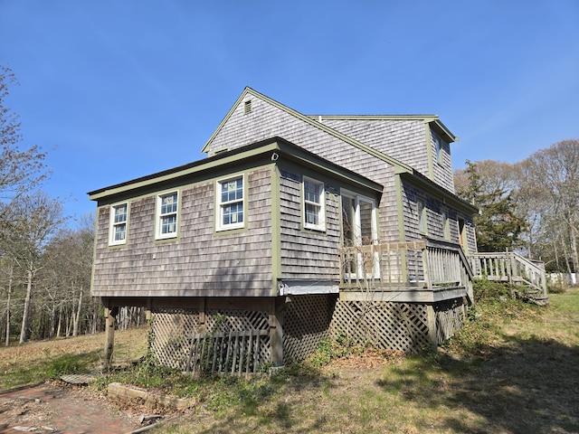 336 Main St, Brewster, MA 02631 - view of home's exterior with a deck