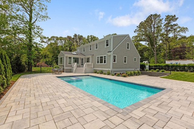 9 Joy Ln, Orleans, MA 02653 - view of pool featuring a patio area and a pool with connected hot tub