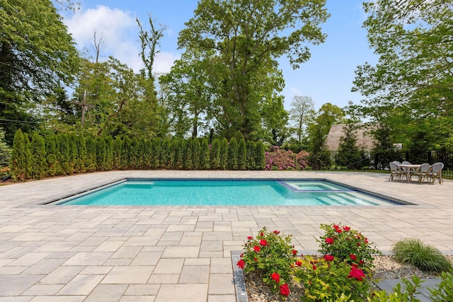 9 Joy Ln, Orleans, MA 02653 - view of swimming pool featuring a patio and a pool with connected hot tub