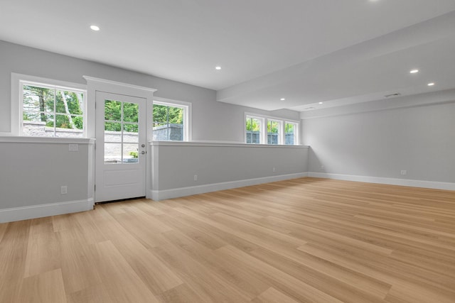 9 Joy Ln, Orleans, MA 02653 - empty room featuring light wood-style flooring, baseboards, and recessed lighting