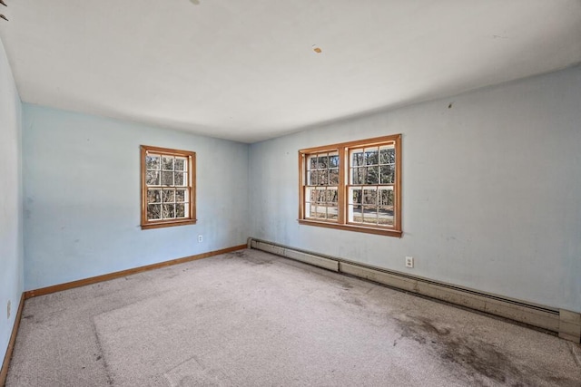 261 Old Chatham Rd, South Dennis, MA 02660 - carpeted empty room with baseboard heating, plenty of natural light, and baseboards