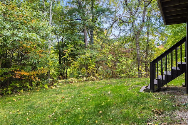 181 Leisure Green Dr, Mashpee, MA 02649 - view of green lawn featuring stairway