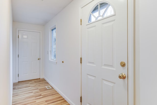 181 Leisure Green Dr, Mashpee, MA 02649 - foyer featuring healthy amount of natural light, light wood-type flooring, and baseboards