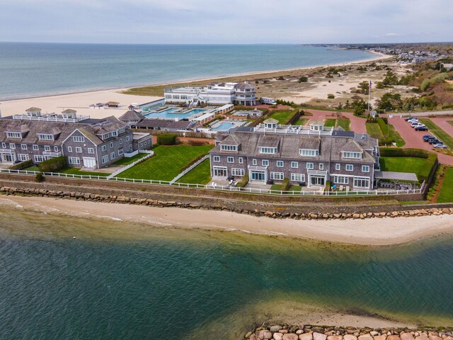 aerial view of expansive coastline