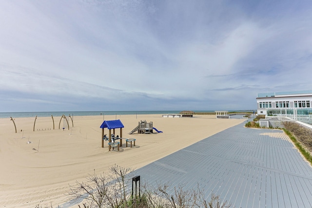 water view featuring local beach