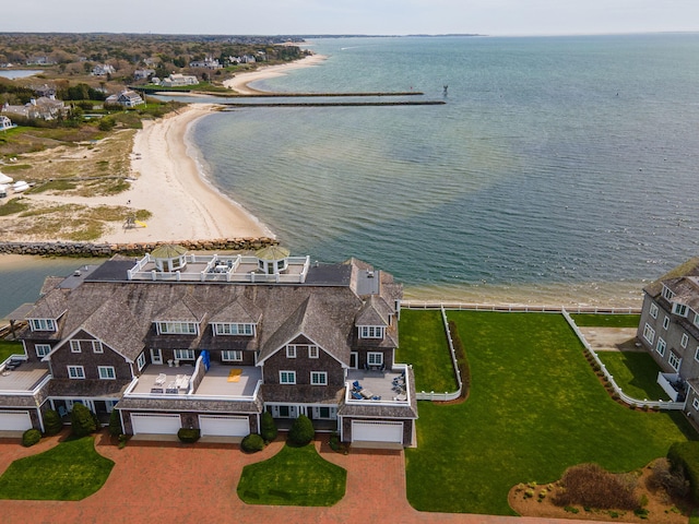 aerial view of a large body of water