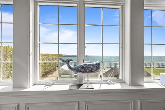 detailed view of a water view
