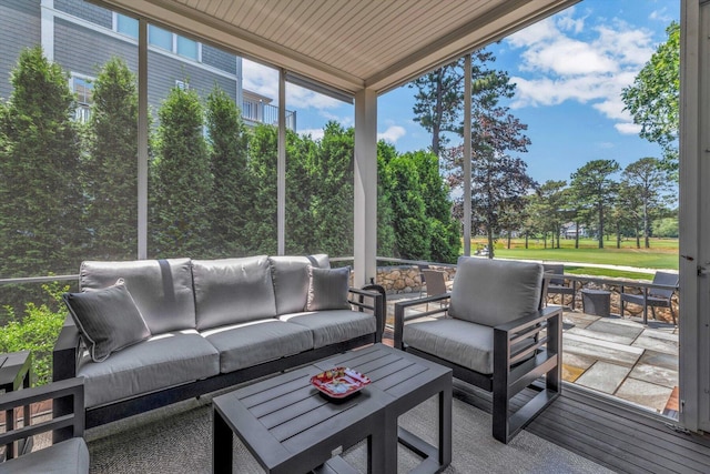 66 Simons Rd Unit A, Mashpee, MA 02649 - sunroom / solarium featuring an outdoor living space