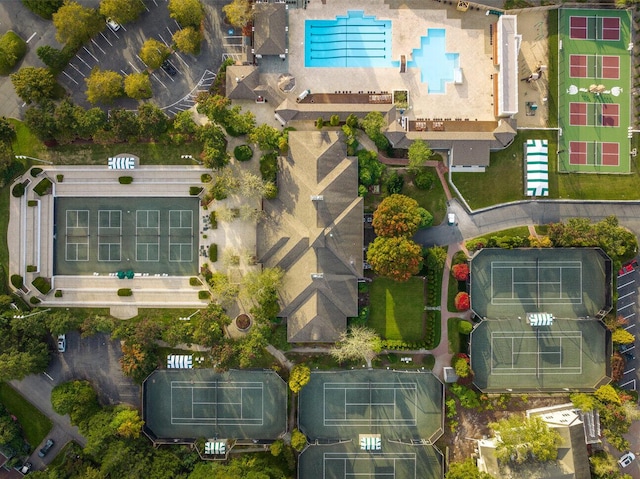 66 Simons Rd Unit A, Mashpee, MA 02649 - bird's eye view of a pool