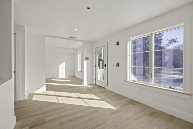 entrance foyer featuring light hardwood / wood-style floors