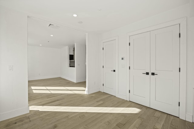 interior space with light wood-type flooring