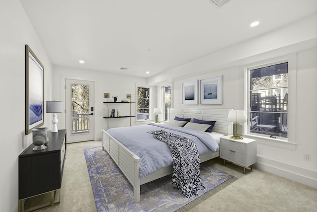 46-A Harry Kemp Way Unit 2, Provincetown, MA 02657 - carpeted bedroom featuring access to exterior and recessed lighting