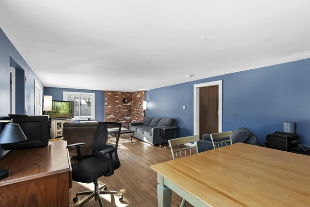 office featuring light hardwood / wood-style flooring