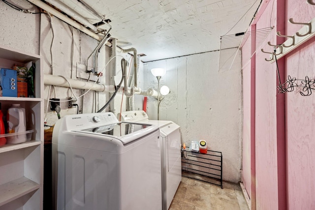 laundry area featuring separate washer and dryer