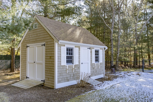 view of outbuilding