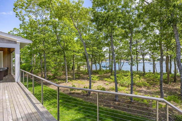 2 Bridge St, East Falmouth, MA 02536 - wooden deck with a water view