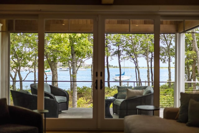 2 Bridge St, East Falmouth, MA 02536 - sunroom featuring a water view