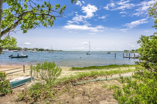 2 Bridge St, East Falmouth, MA 02536 - water view with a boat dock