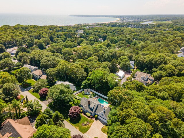67 Sea Meadow Cir, Centerville, MA 02632 - bird's eye view of a nearby body of water and a heavily wooded area