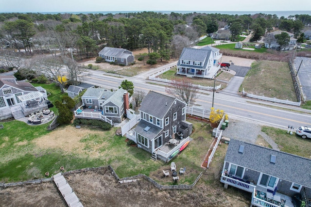 bird's eye view with a residential view