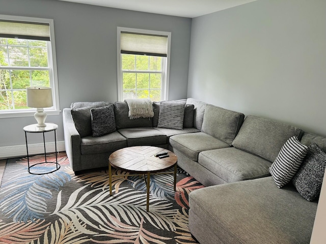 50 Great Hill Rd, Sandwich, MA 02563 - living room featuring baseboards