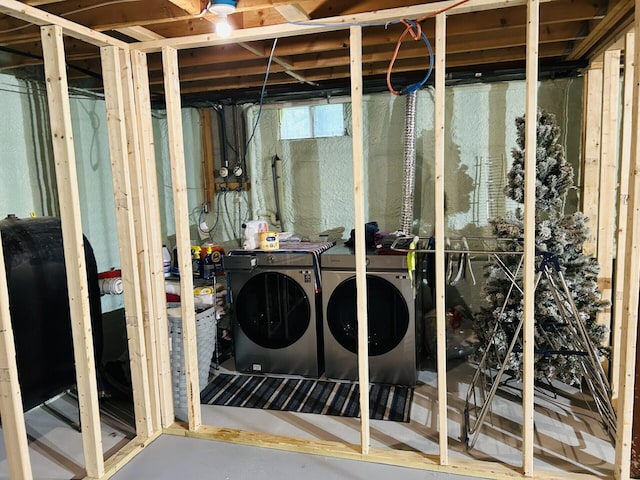50 Great Hill Rd, Sandwich, MA 02563 - basement with independent washer and dryer