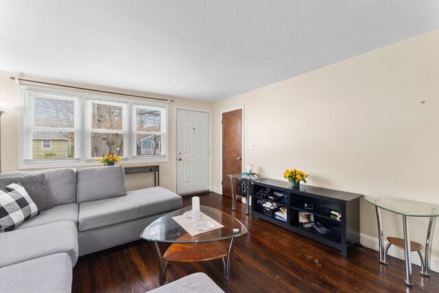 74 Fearing St, Buzzards Bay, MA 02532 - living room featuring wood finished floors and baseboards