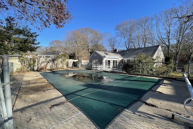 view of pool featuring a patio