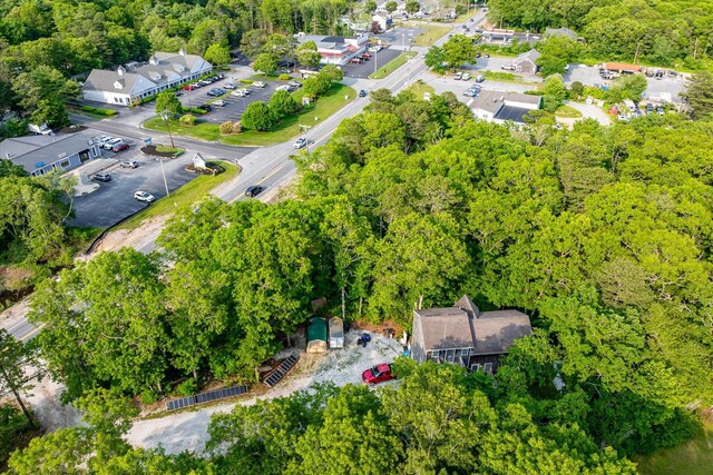 452 Nathan Ellis Hwy, Mashpee, MA 02649 - aerial view of property's location featuring a heavily wooded area