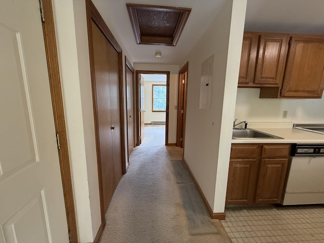 281 Orleans Rd Unit 5, North Chatham, MA 02650 - hall with electric panel and a sink