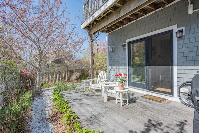 deck with fence