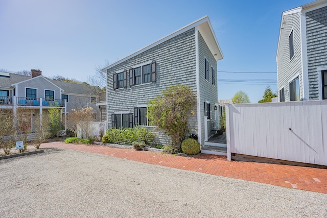 view of front of property with fence