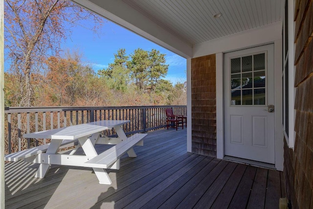 view of wooden deck