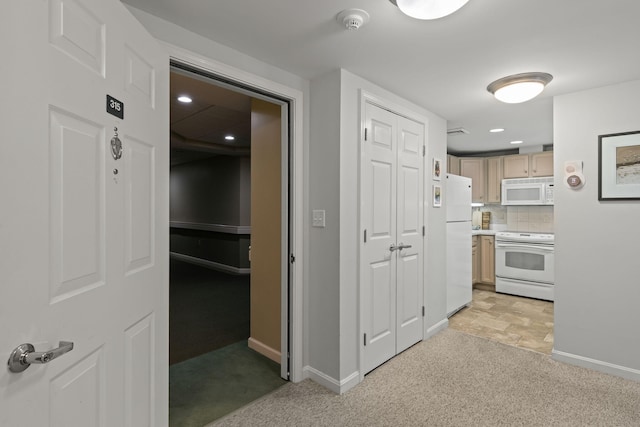 18 W Rd Unit 315, Orleans, MA 02653 - hall with light carpet, recessed lighting, and baseboards