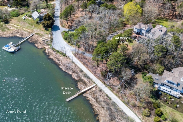 view of property location with a large body of water