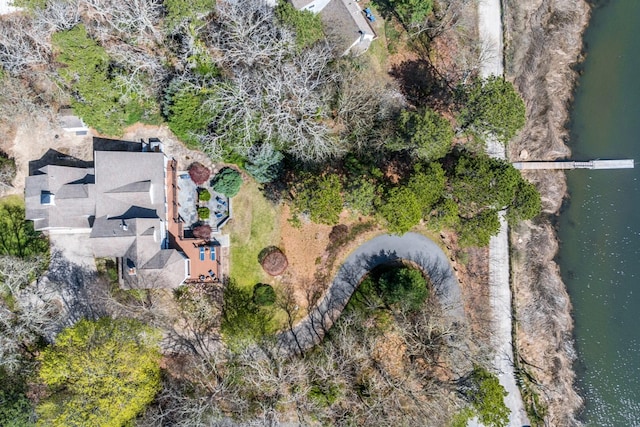 aerial overview of property's location with a large body of water