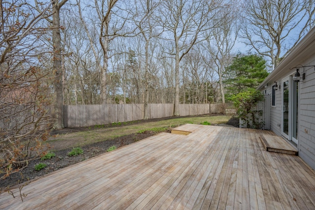 60 Covey Dr, Yarmouth Port, MA 02675 - wooden terrace with a fenced backyard