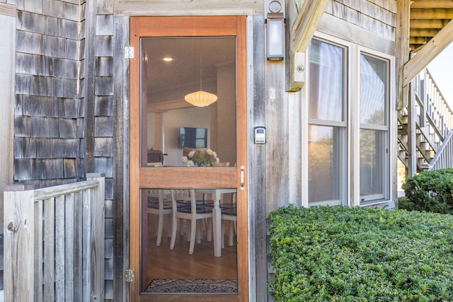 view of doorway to property