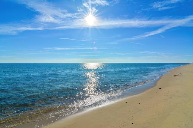 water view with a view of the beach